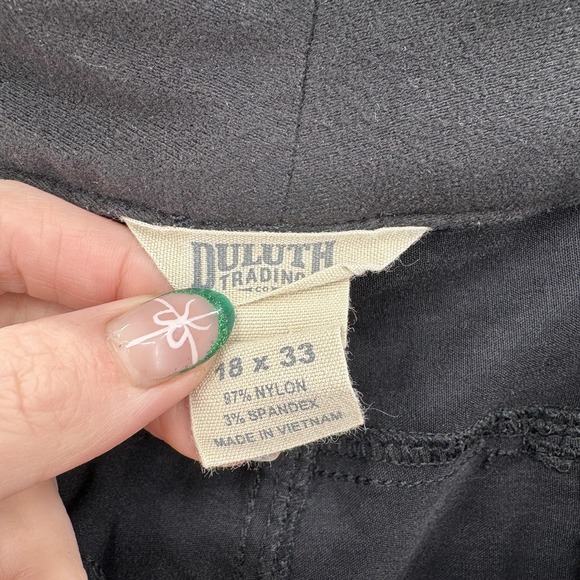 Duluth Flex Dry on the Fly Convertible Bootcut Pants Womens 18 Black Stretch - Picture 4 of 14